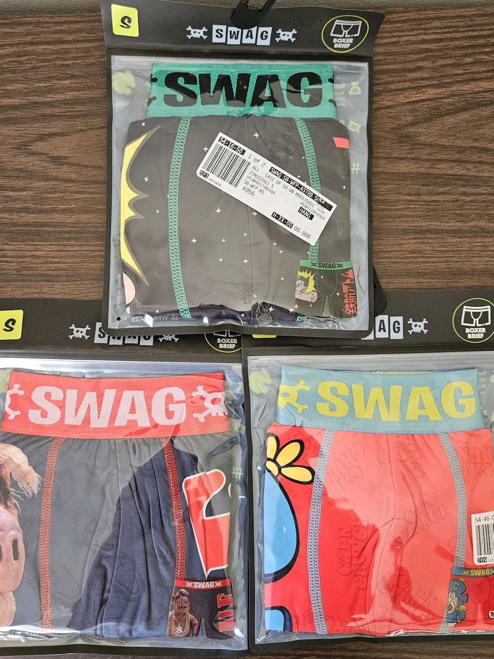 Lot Of 3 SWAG Boys' Boxer Briefs - Multi-Color Pack